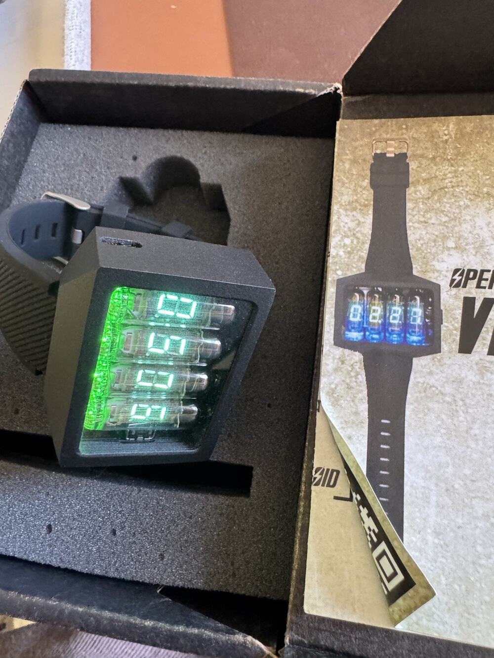 Nixoid VFD Tube Nixie Retro Style Watch NEW IN BOX! Rare Steampunk
